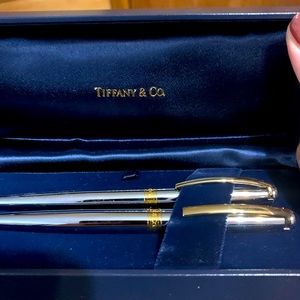 Tiffany two tone ball point pen and pencil set
